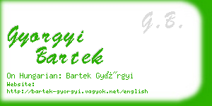 gyorgyi bartek business card
